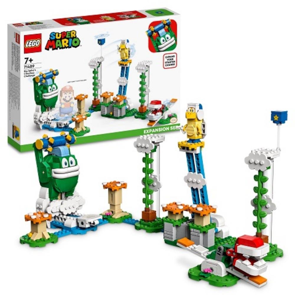 0077906_0 Lego Super Mario Maxi Spikes Cloud Challenge? Expansion Set (Set With 3 Enemy Figures Including Boomerang Brother And Piranha Plant) (71409) (LGO71409)