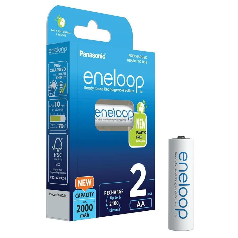0062884_0 Panasonic Eneloop R6 Επαναφορτιζόμενες Μπαταρίες AA 2000mAh 2τμχ (38261653) (PAN38261653)