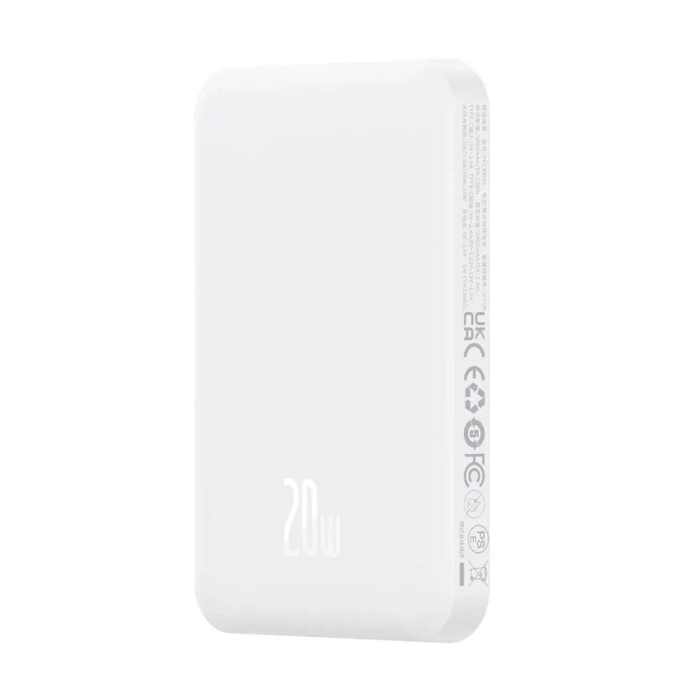 0065605_0 Baseus Magnetic Mini Powerbank 5000mAh 20W (white) (P10022107223-00) (BASP10022107223-00)