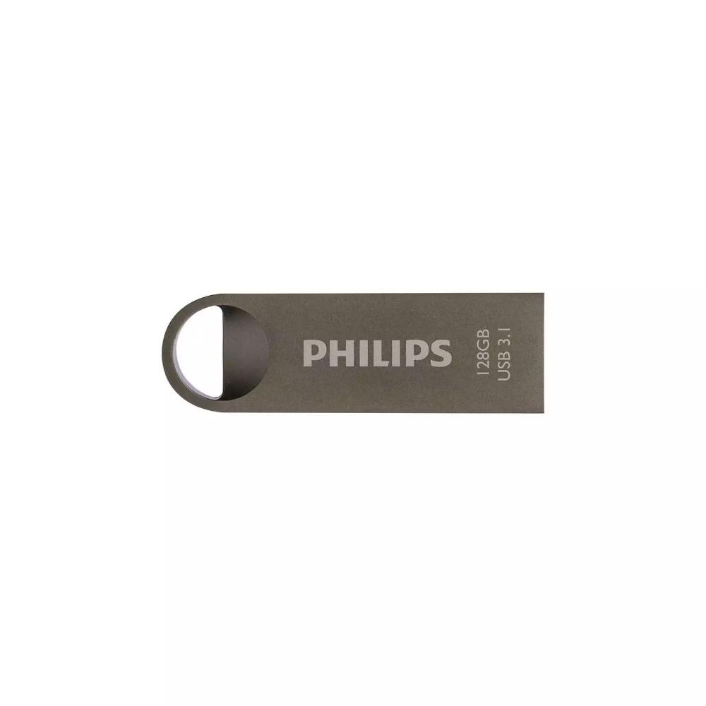 0066030_0 Philips Moon 128GB USB 3.1 Stick Ασημί (FM12FD165B/00) (PHIFM12FD165B-00)