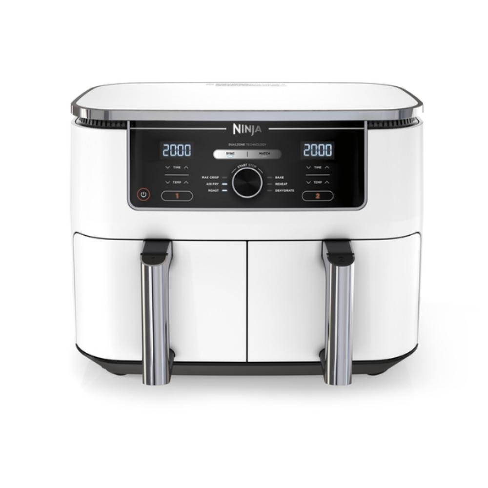 0075496_0 Ninja Foodi Double Air Fryer 9.5lt Silver (AF400EUWH) (SNIAF400EUWH)