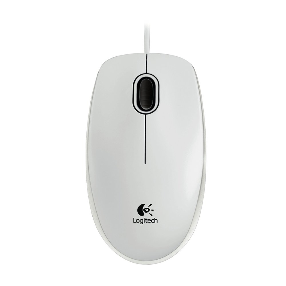 0026180_0 Logitech B100 Optical Mouse (White) (910-003360)
