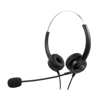 MediaRange Corded stereo headset with microphone and control panel