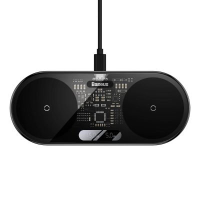 Baseus Dual Qi Wireless Charger Digital Led Display