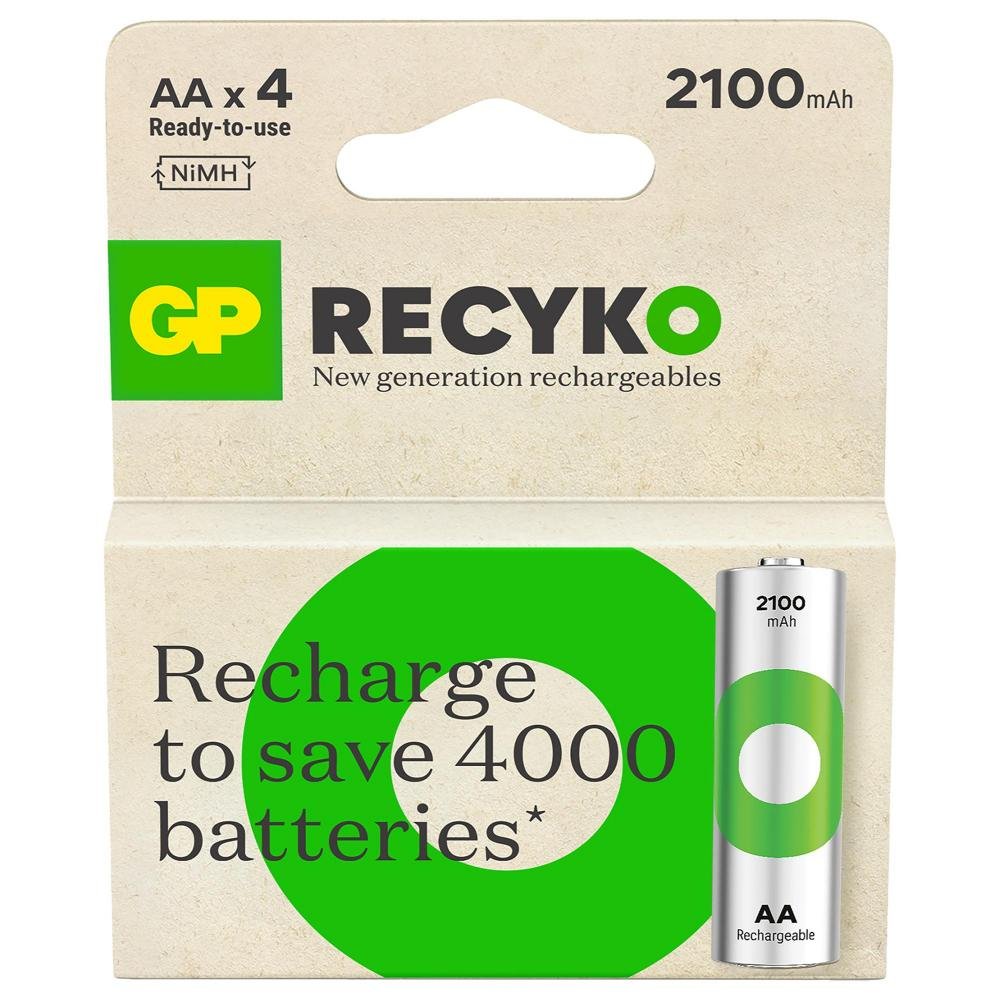 0079857_0 GP ReCyko 2100mAh rechargeable batteries AA / R6 Ni-MH (GPB20982)