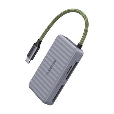 Ugreen Αναγνώστης καρτών USB-C CM868 2xSD 1xTF 170Mbps γκρι (55886) (UGR55886)