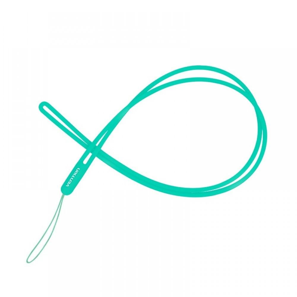 0081482_0 VENTION Smartphone Lanyard 0.15M Cyan Silicone Type (KQFQB) (VENKQFQB)